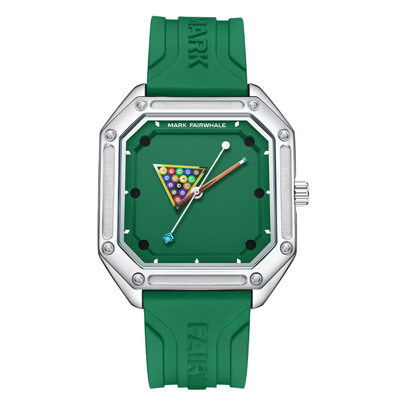 Luxury Watch Hublot - Square Billiards Dial Wristwatch with Rubber
