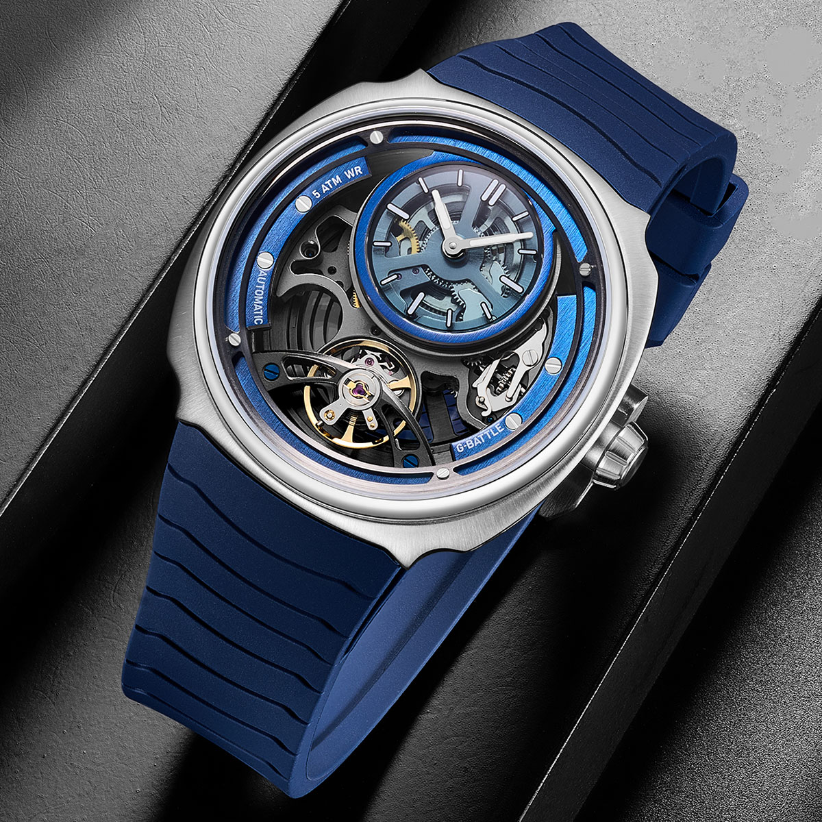 Luxury Watch Hublot - Large Dial Skeleton Mechanical Watch for