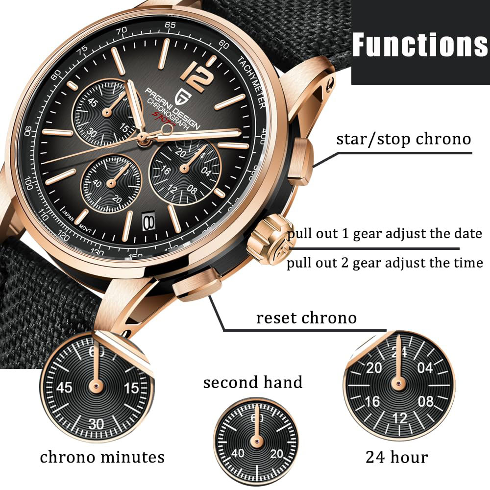 Zen Luxury Watch - PAGANI DESIGN New Mens Watch 41mm