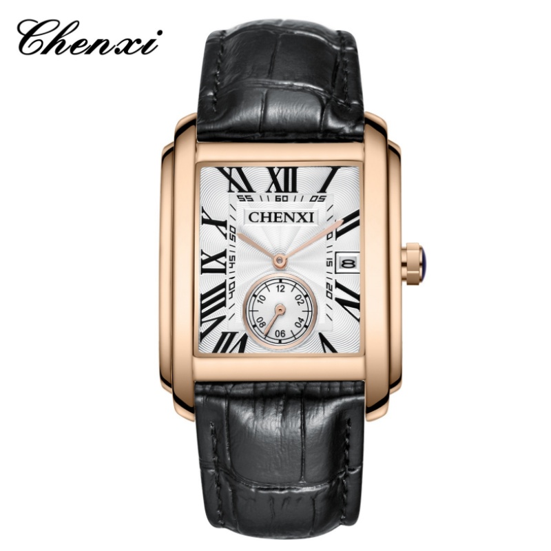 Zen Luxury Watch - CHENXI 8216 Fashion Classic Square Brown