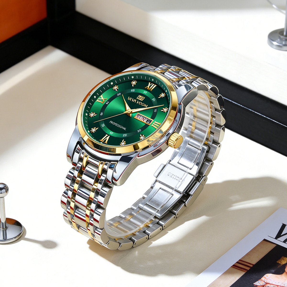 Luxury Rhinestone Gold Ring St - Luxury Watch With Green Dial ulasan dan harga