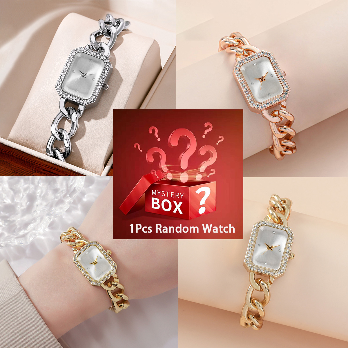 Mystery box contains 1randomco - Luxury Watch Hand ulasan dan harga