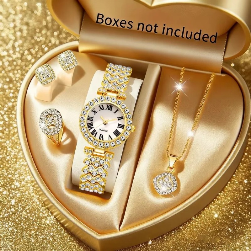 5PCS Luxury Rhinestone Women's - Luxury Watch Storage ulasan dan harga
