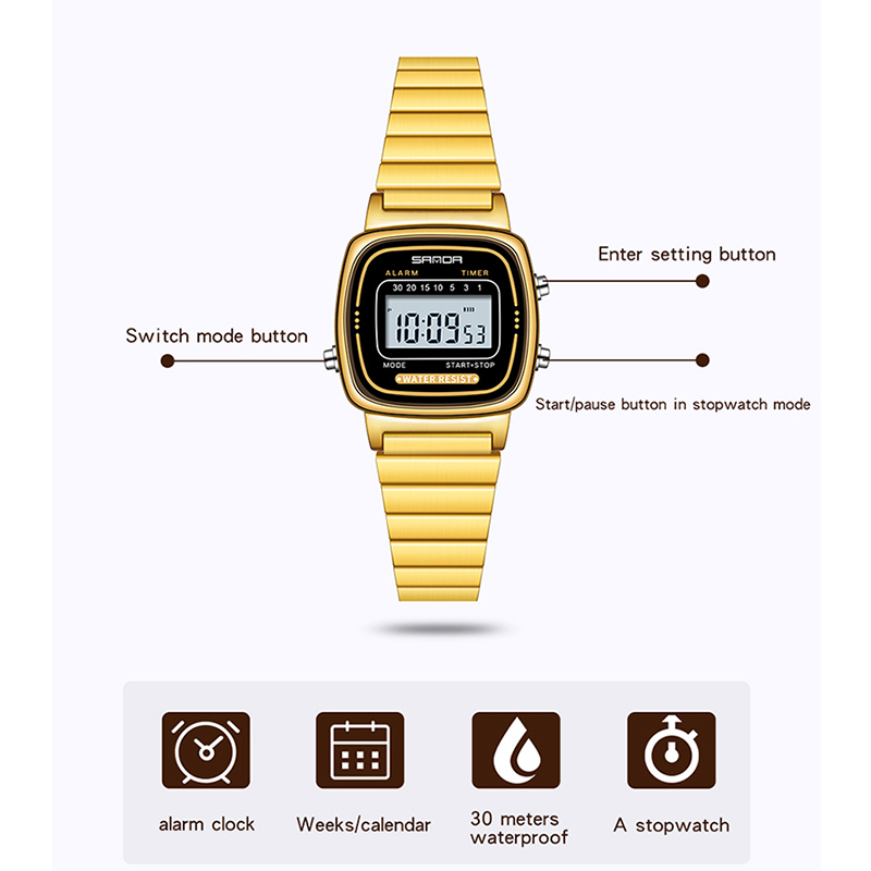 SANDA Women Golden Classic Qua - Luxury Watch Zone ulasan dan harga