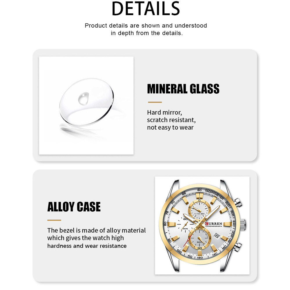 CURREN Luxury Fashion Chronogr - Luxury Watch Audemars Piguet ulasan dan harga