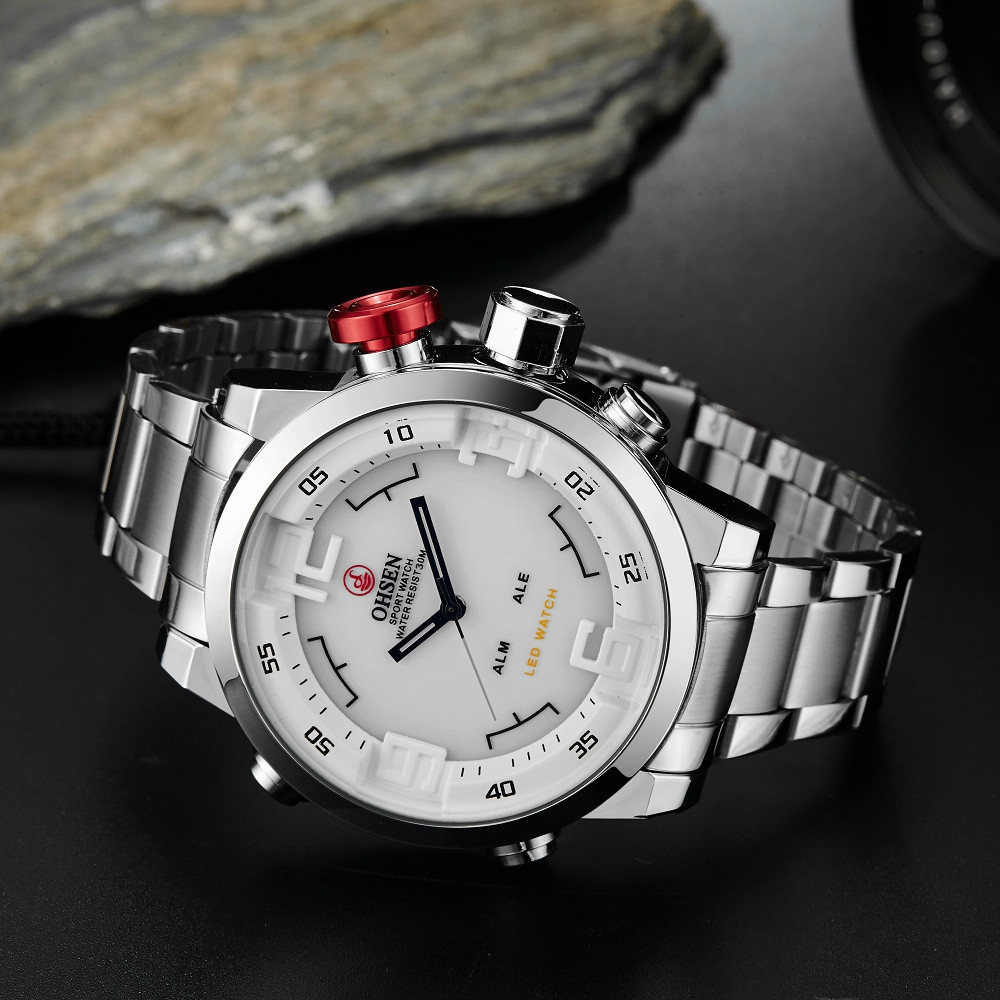 New OHSEN Brand Digital Quartz - Luxury Watch White ulasan dan harga