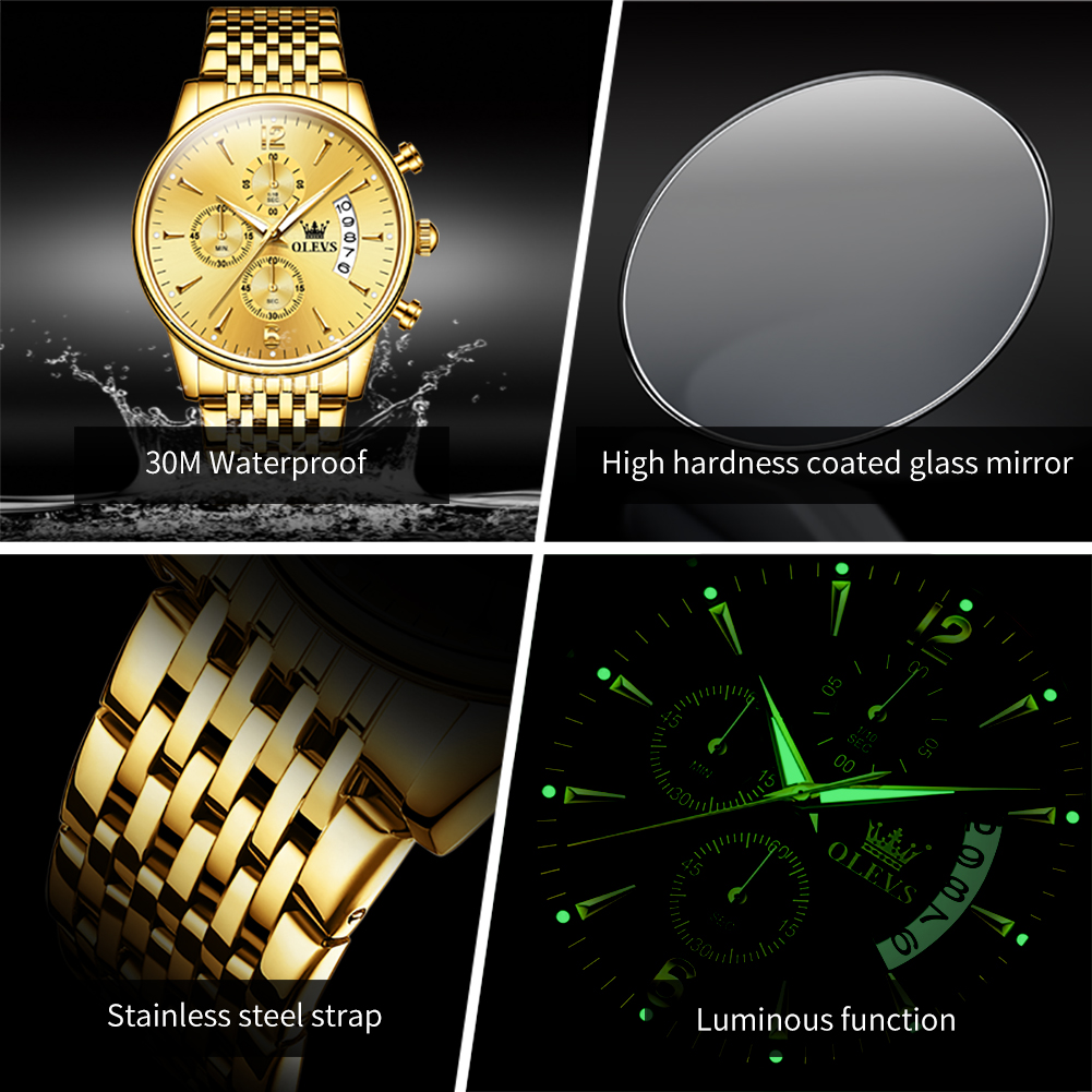 OLEVS Brand Luxury Gold Quartz - Zen Luxury Watch ulasan dan harga