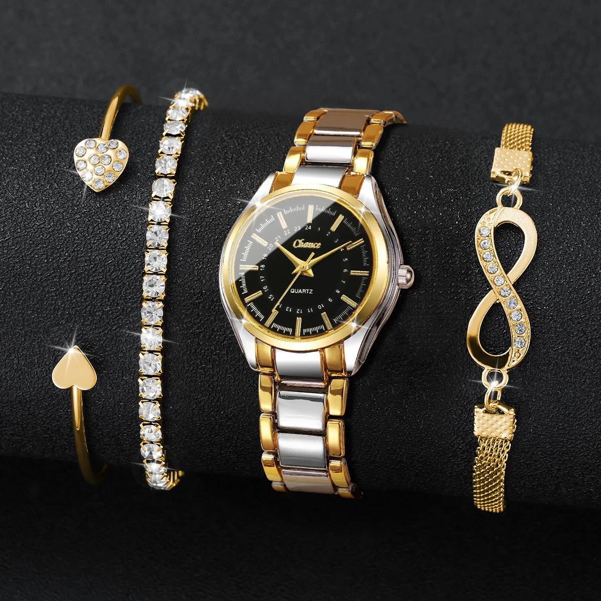 4PCS Elegant Women Watches Bra - Luxury Watch Storage ulasan dan harga