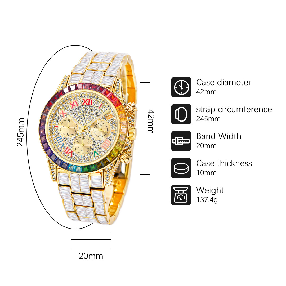 MISSFOX Luxury Iced Watch For  - Zen Luxury Watch ulasan dan harga