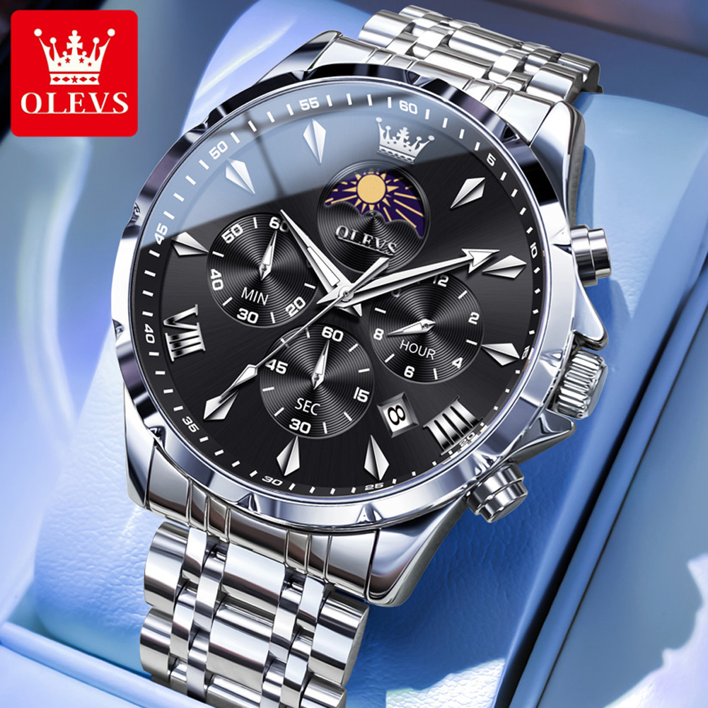 OLEVS 3653 Brand Moon Phase Ca - Zen Luxury Watch ulasan dan harga
