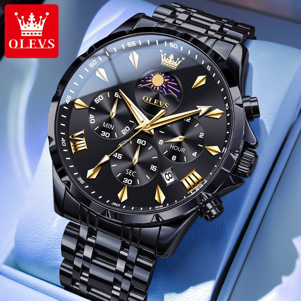 OLEVS 3653 Brand Moon Phase Ca - Zen Luxury Watch ulasan dan harga