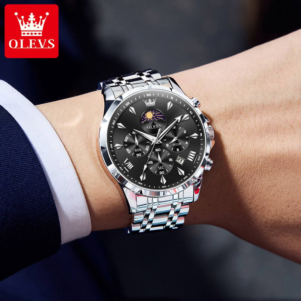 OLEVS 3653 Brand Moon Phase Ca - Zen Luxury Watch ulasan dan harga