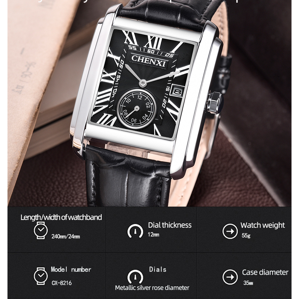 CHENXI 8216 Fashion Classic Sq - Zen Luxury Watch ulasan dan harga