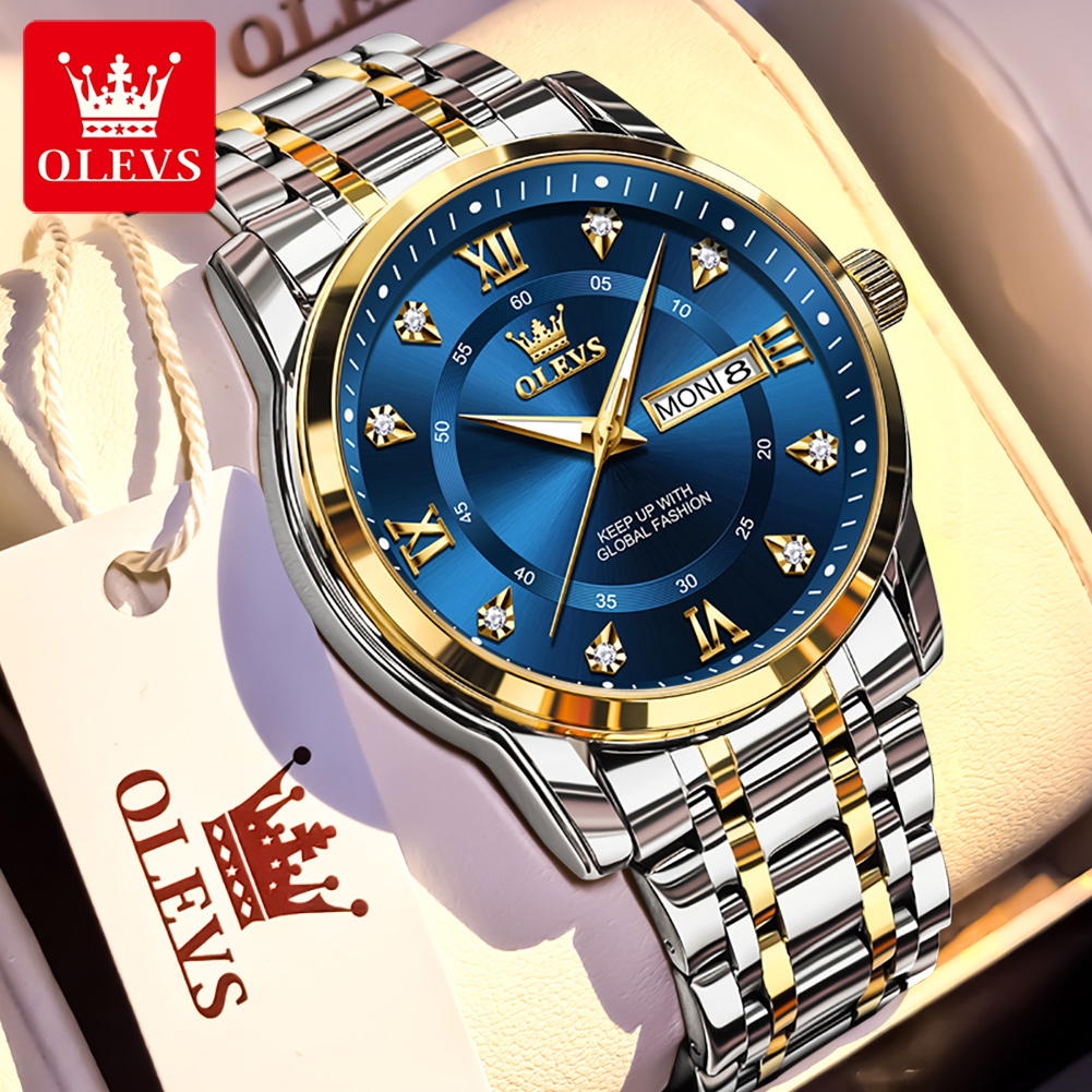 OLEVS Brand Fashion men's watc - Luxury Watch Brand ulasan dan harga