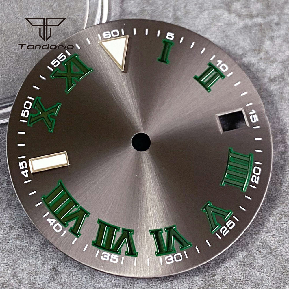 29mm Grey Sunburst Watch Dial  - Luxury Watch With Green Dial ulasan dan harga