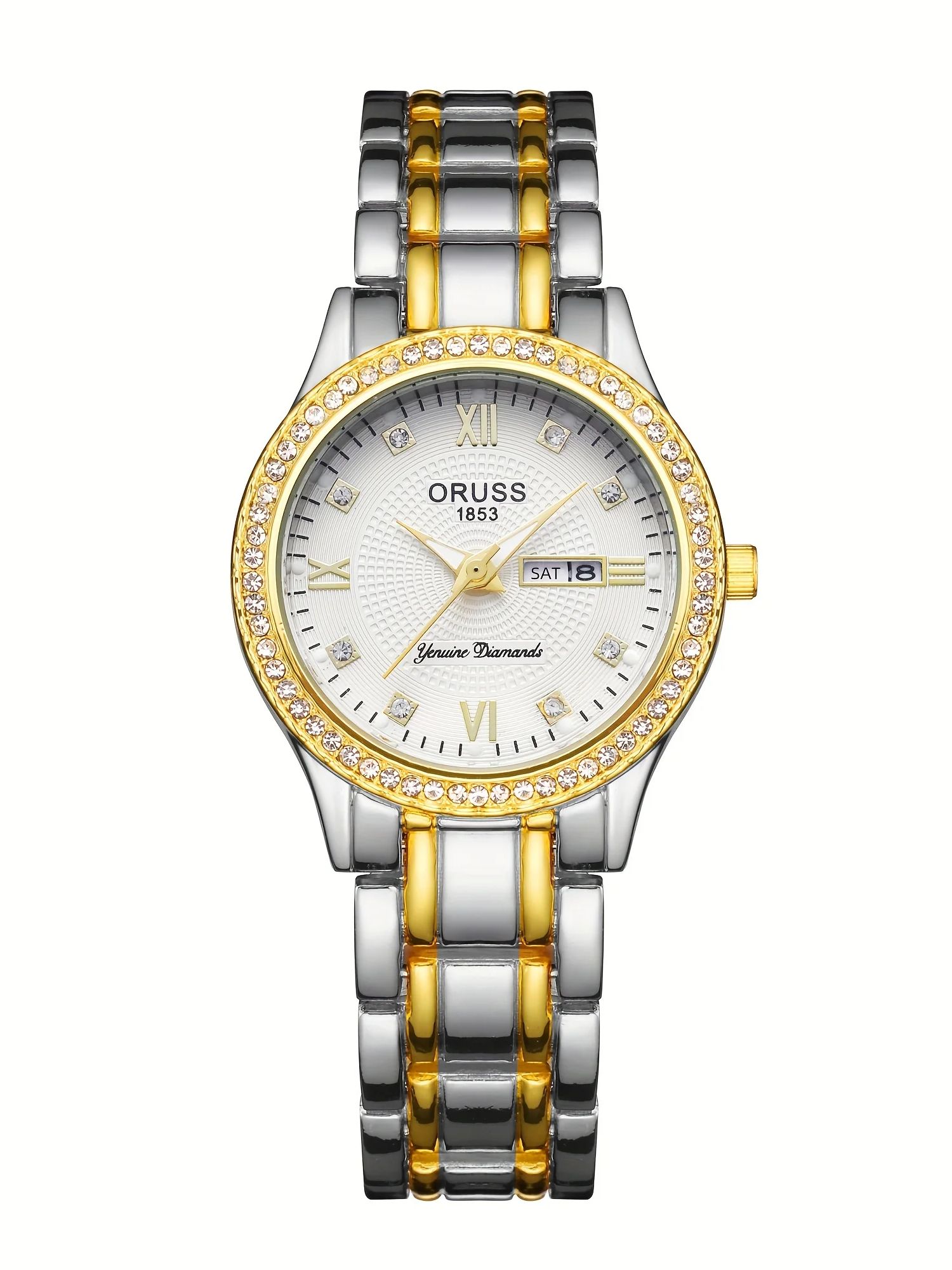 Women's watch room Gold with w - Luxury Watch White ulasan dan harga