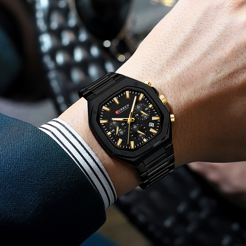 CURREN Luxury Square Chrono Wa - Luxury Watch Hand ulasan dan harga